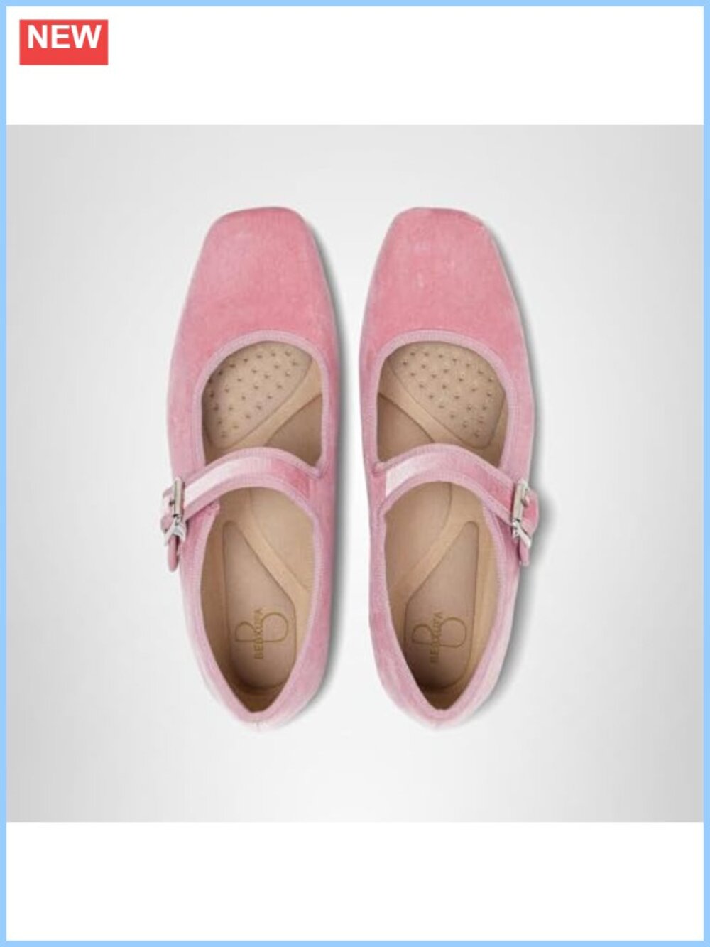 Square Toe Ballet Flats Adjustable Strap Slip On Comfortable Work Flats Faux